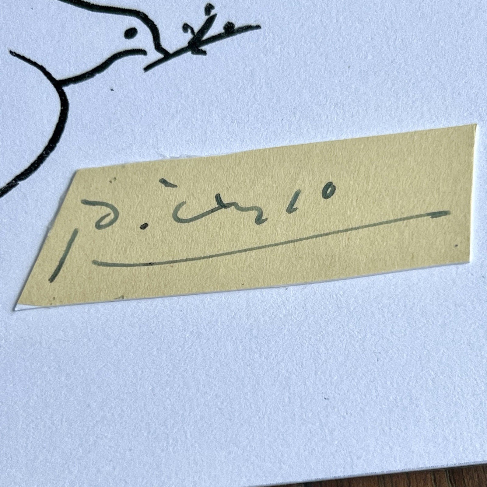 PABLO PICASSO * PSA * Autograph Signature Signed DOVE OF PEACE Printed Artwork