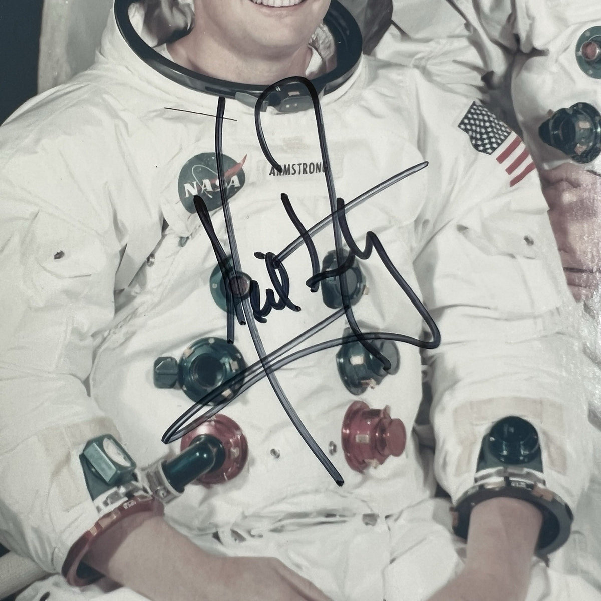 APOLLO 11 * PSA * Crew Signed AUTOGRAPH Red Number Type 1 Photo * Neil Armstrong