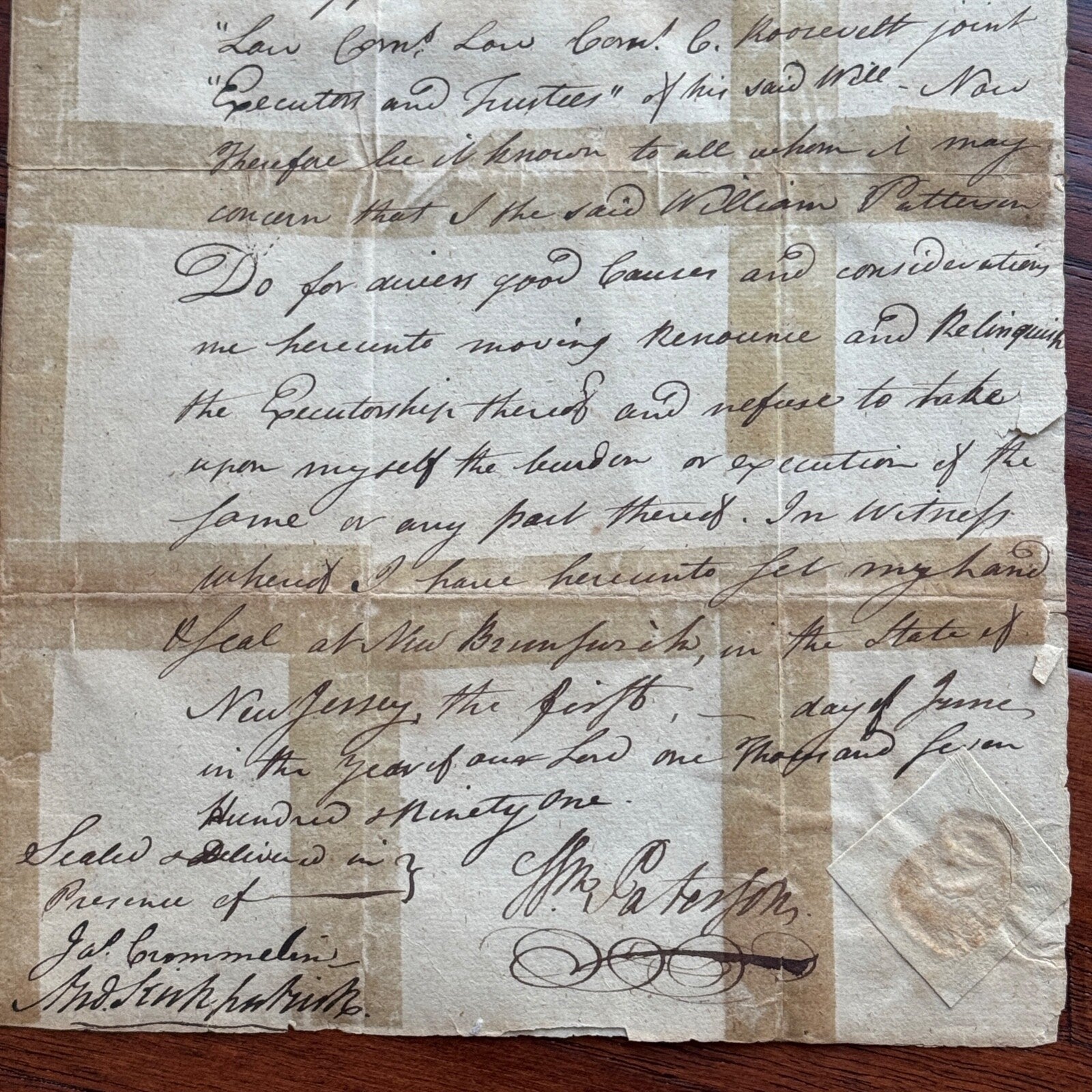 WILLIAM PATERSON * PSA/DNA * Autograph Document Signed * Constitution Signer