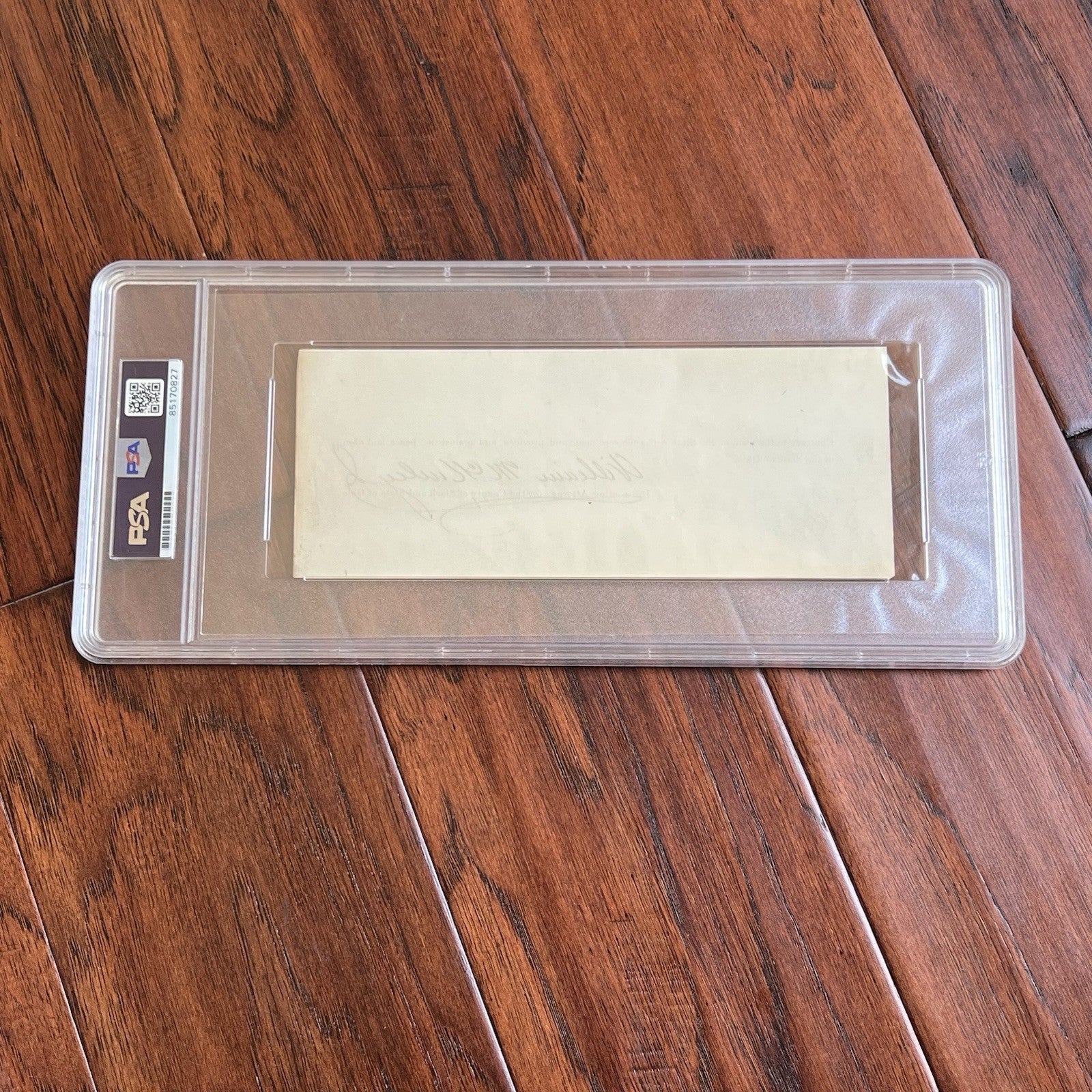 WILLIAM MCKINLEY * PSA/DNA Early Full Signature Autograph Signed As Lawyer Slab