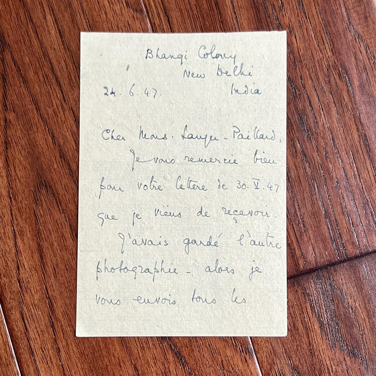 MAHATMA GANDHI * JSA * Double Signed AUTOGRAPH Photo * New Delhi