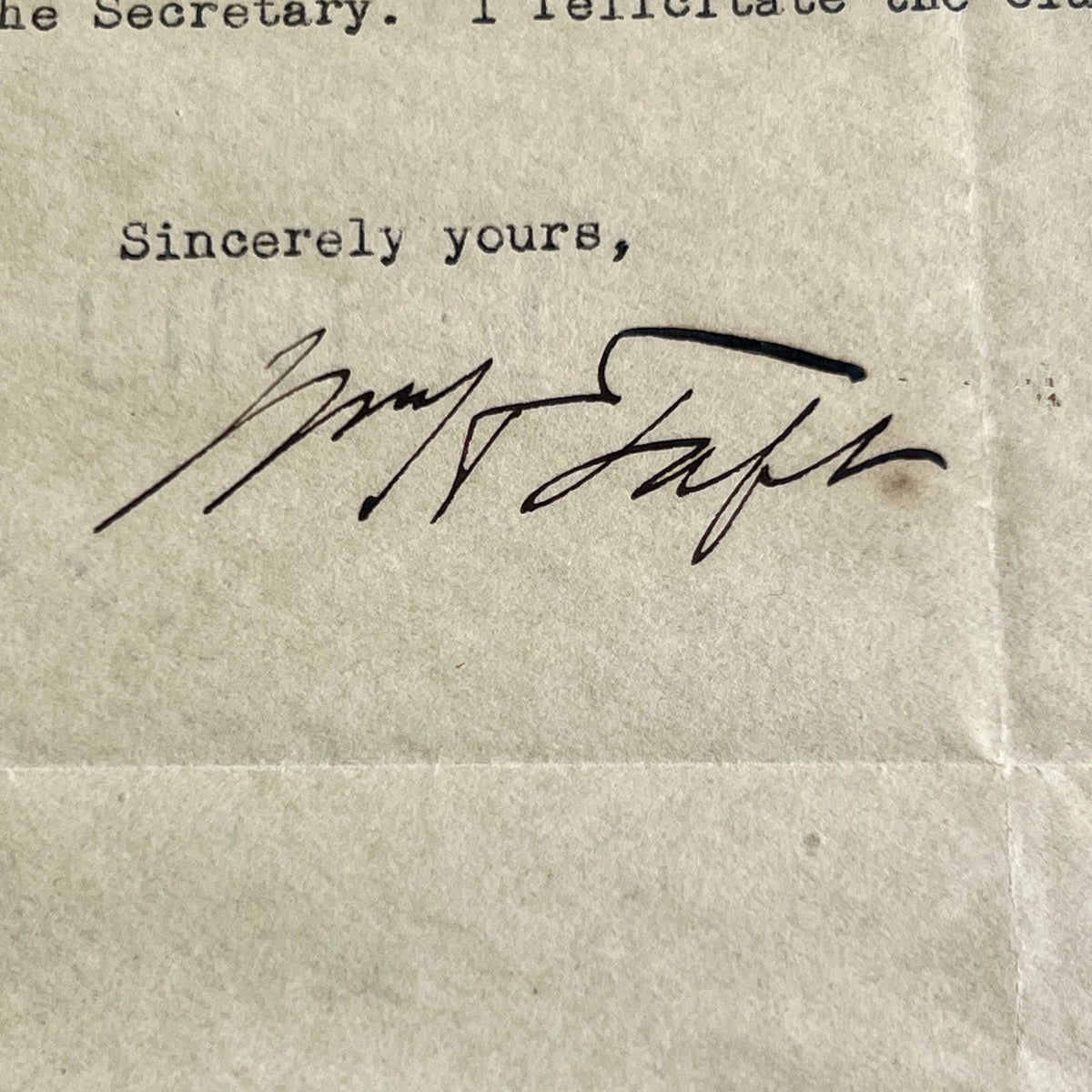 WILLIAM H. TAFT * PSA * Autograph SUPREME COURT Letter SIGNED to "John Marshall"