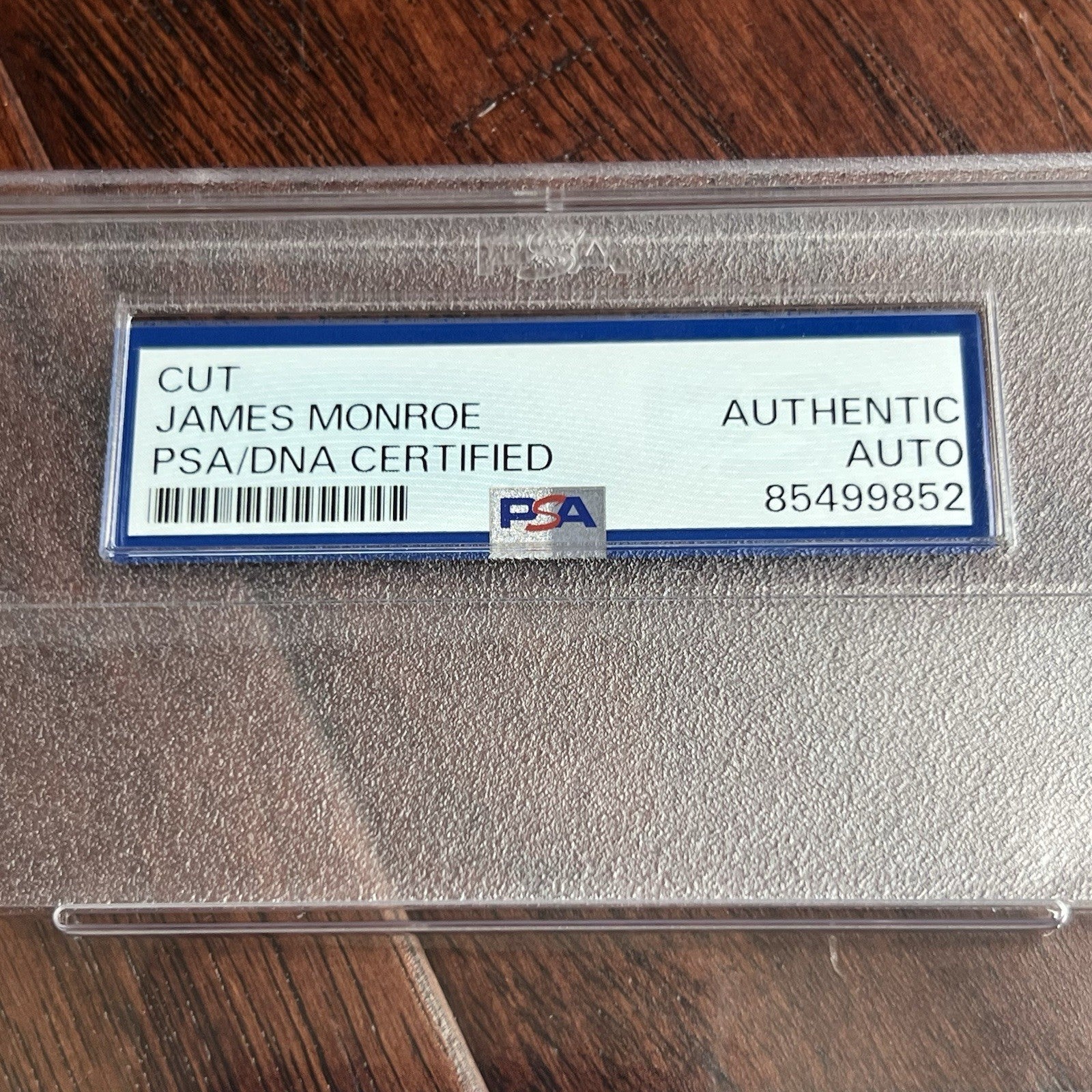 JAMES MONROE * PSA * Autograph Cut Signature CUSTOM CARD Signed