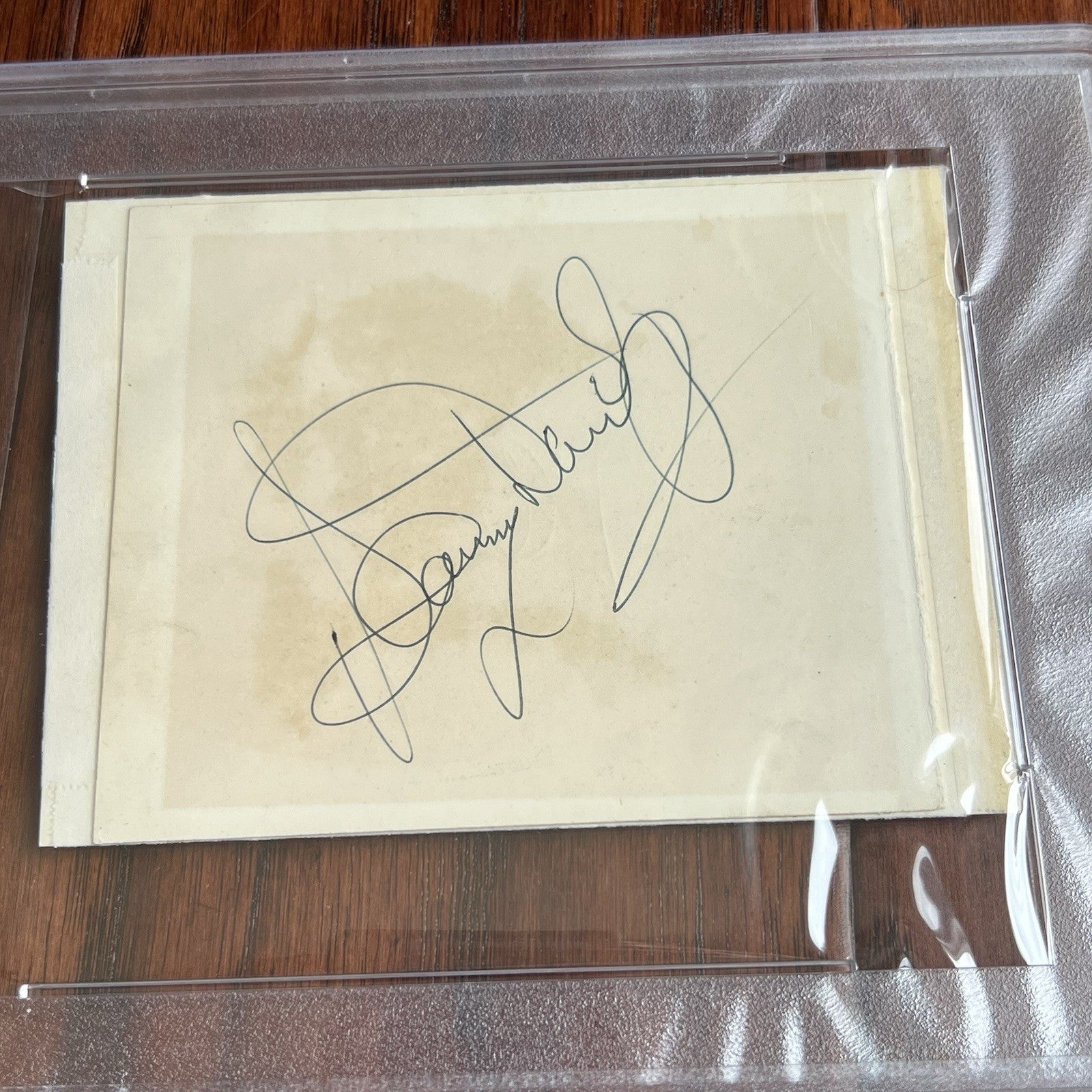 FRANK SINATRA & SAMMY DAVIS JR. * PSA * Autograph Card SIGNED * "Rat Pack" Duo