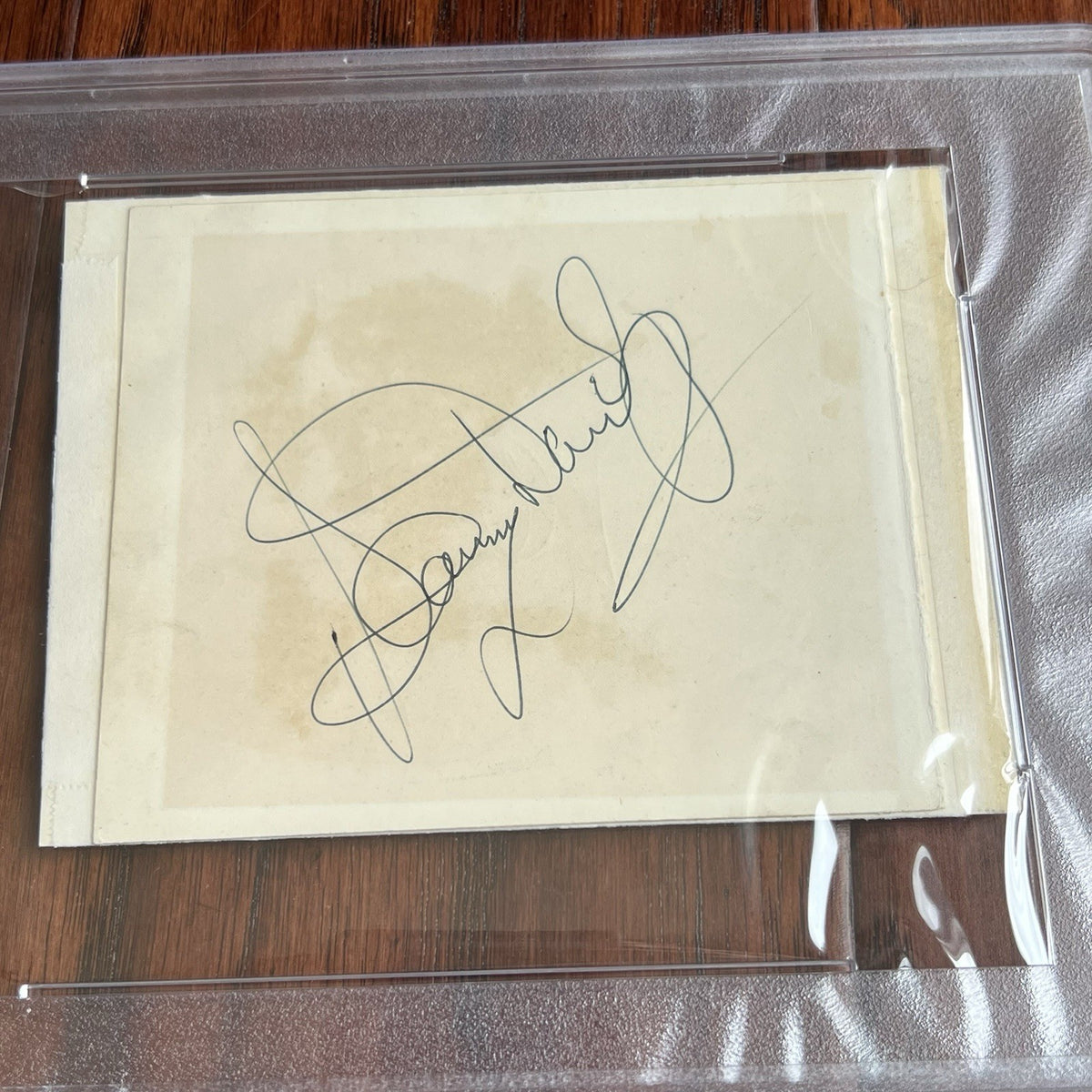 FRANK SINATRA & SAMMY DAVIS JR. * PSA * Autograph Card SIGNED * "Rat Pack" Duo