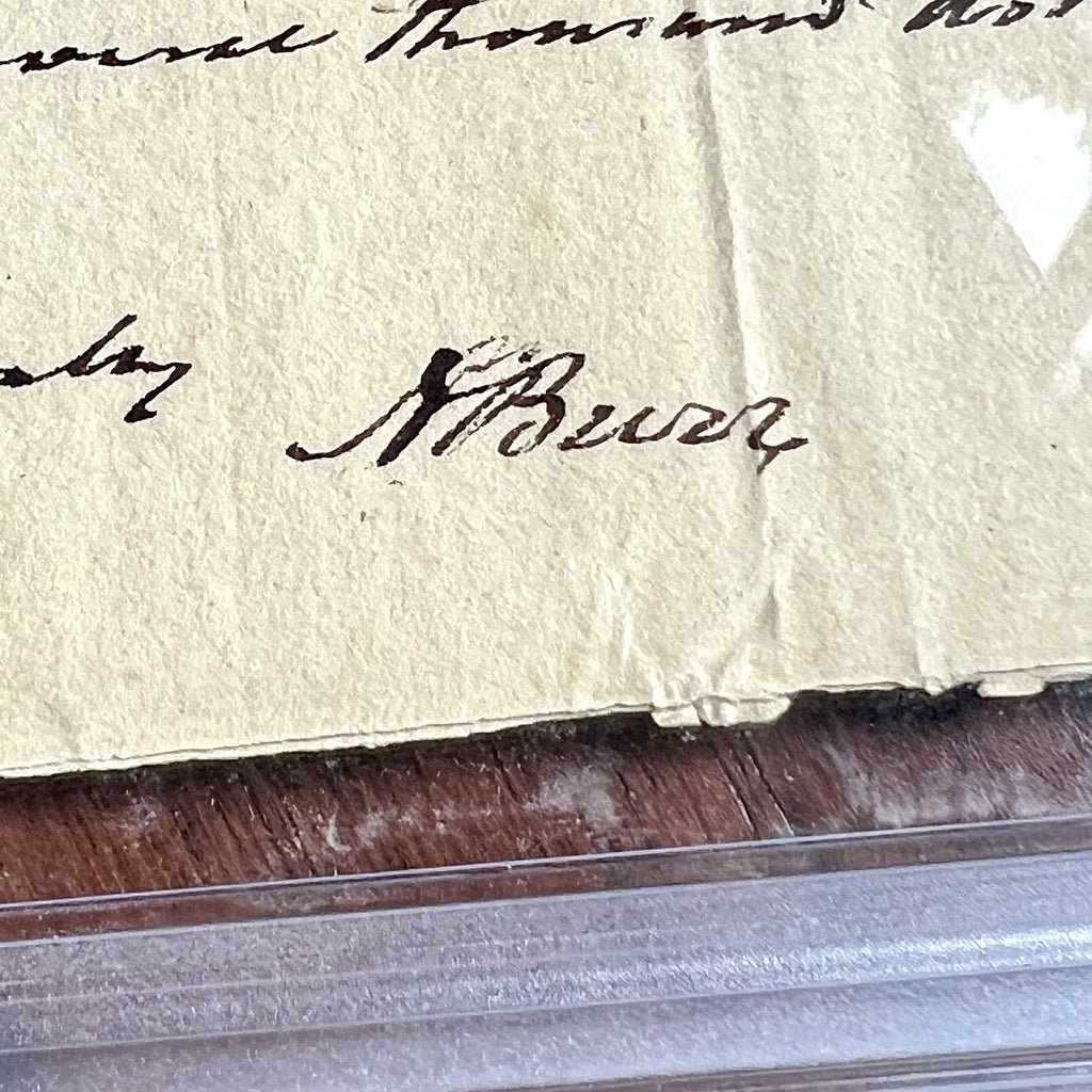 AARON BURR * PSA * Handwritten Autograph Letter Signed Dueled Alexander Hamilton