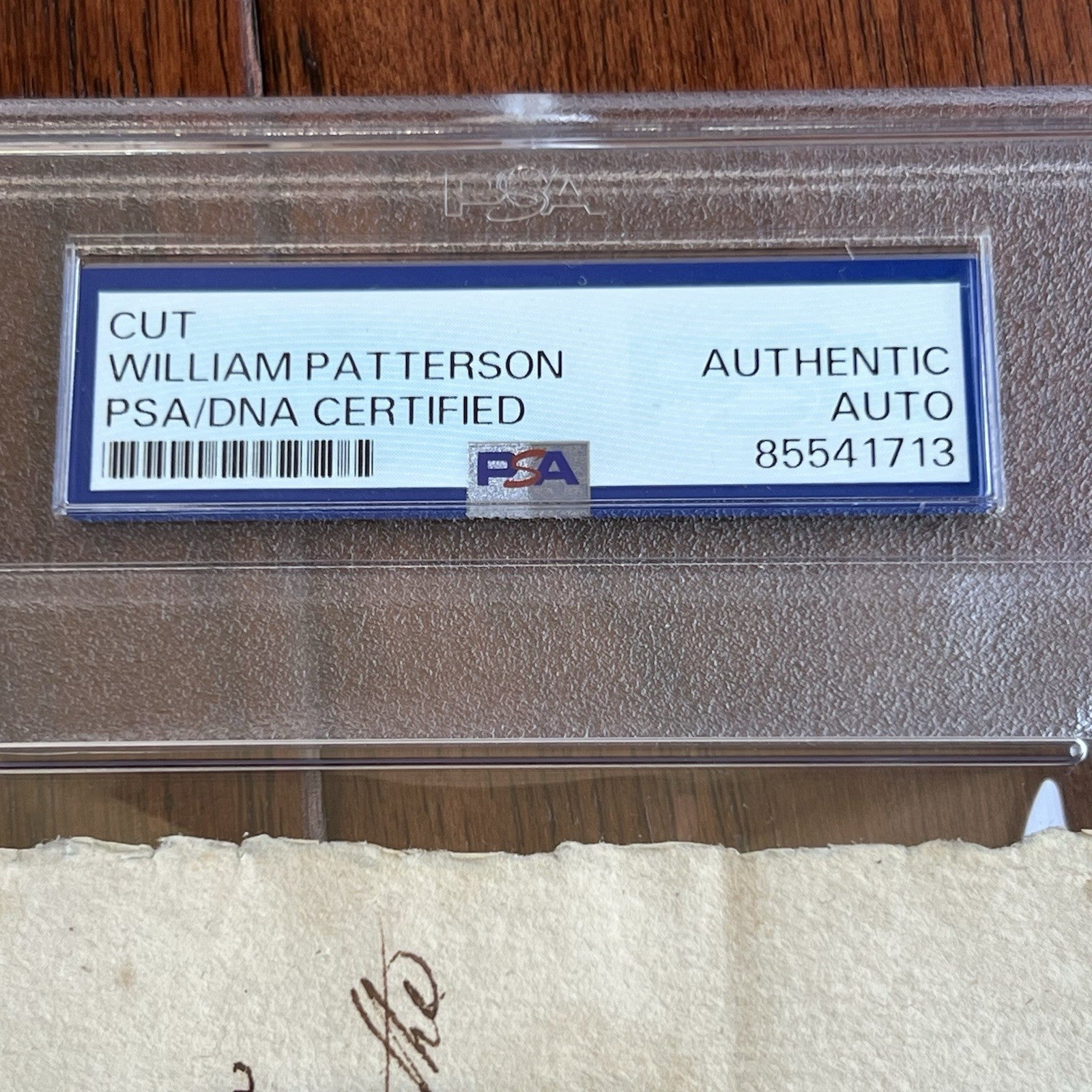 WILLIAM PATERSON * PSA * Handwritten Autograph LEGAL Note Signed * Constitution
