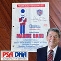 RONALD REAGAN * PSA * Autograph PRESIDENT'S MARINE BAND Program Signed