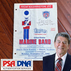 RONALD REAGAN * PSA * Autograph PRESIDENT'S MARINE BAND Program Signed