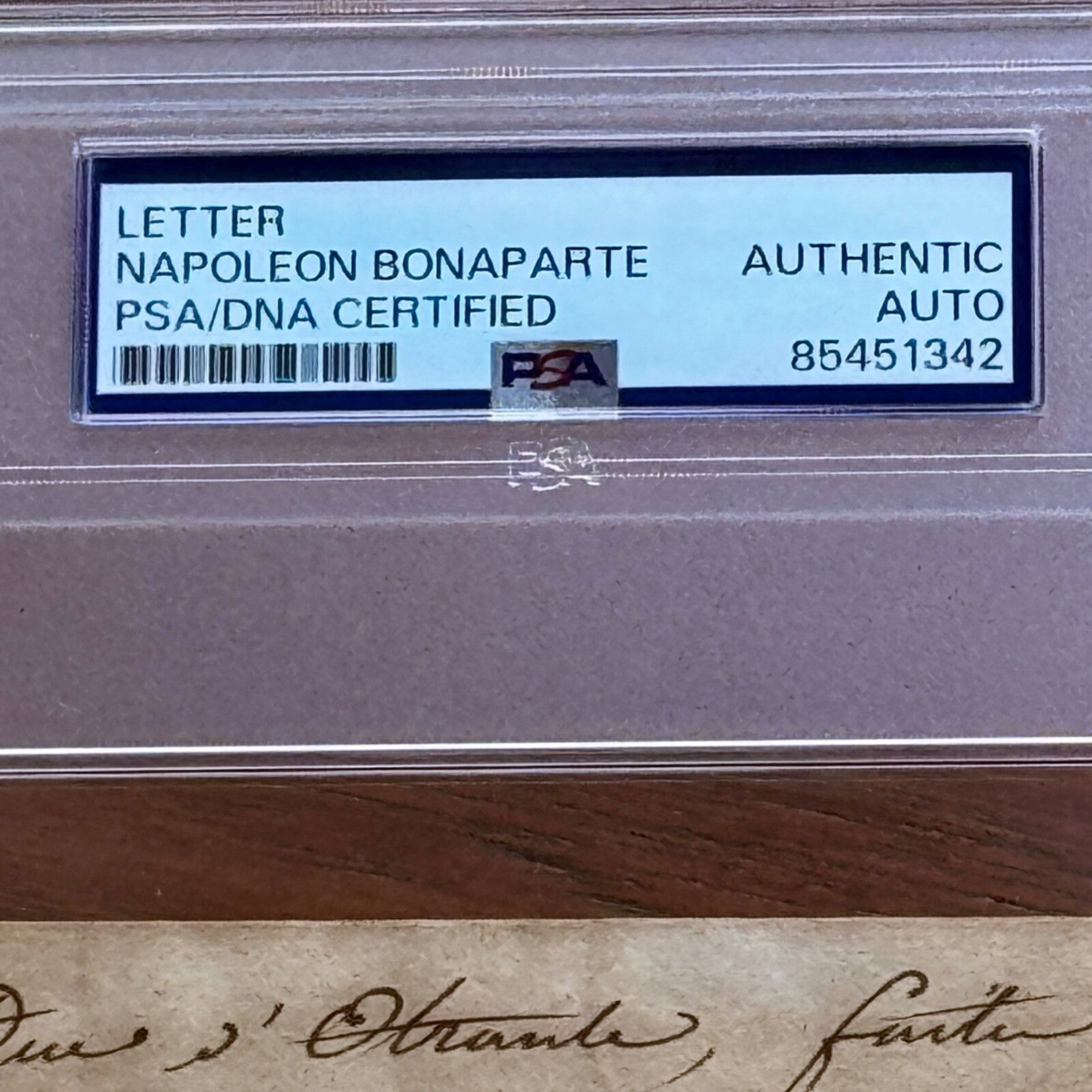 NAPOLEON BONAPARTE * PSA * Autograph Letter Signed During Hundred Days * 1815