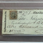 CHESTER ARTHUR * PSA/DNA * Autograph Handwritten Check Signed * NYC 1874