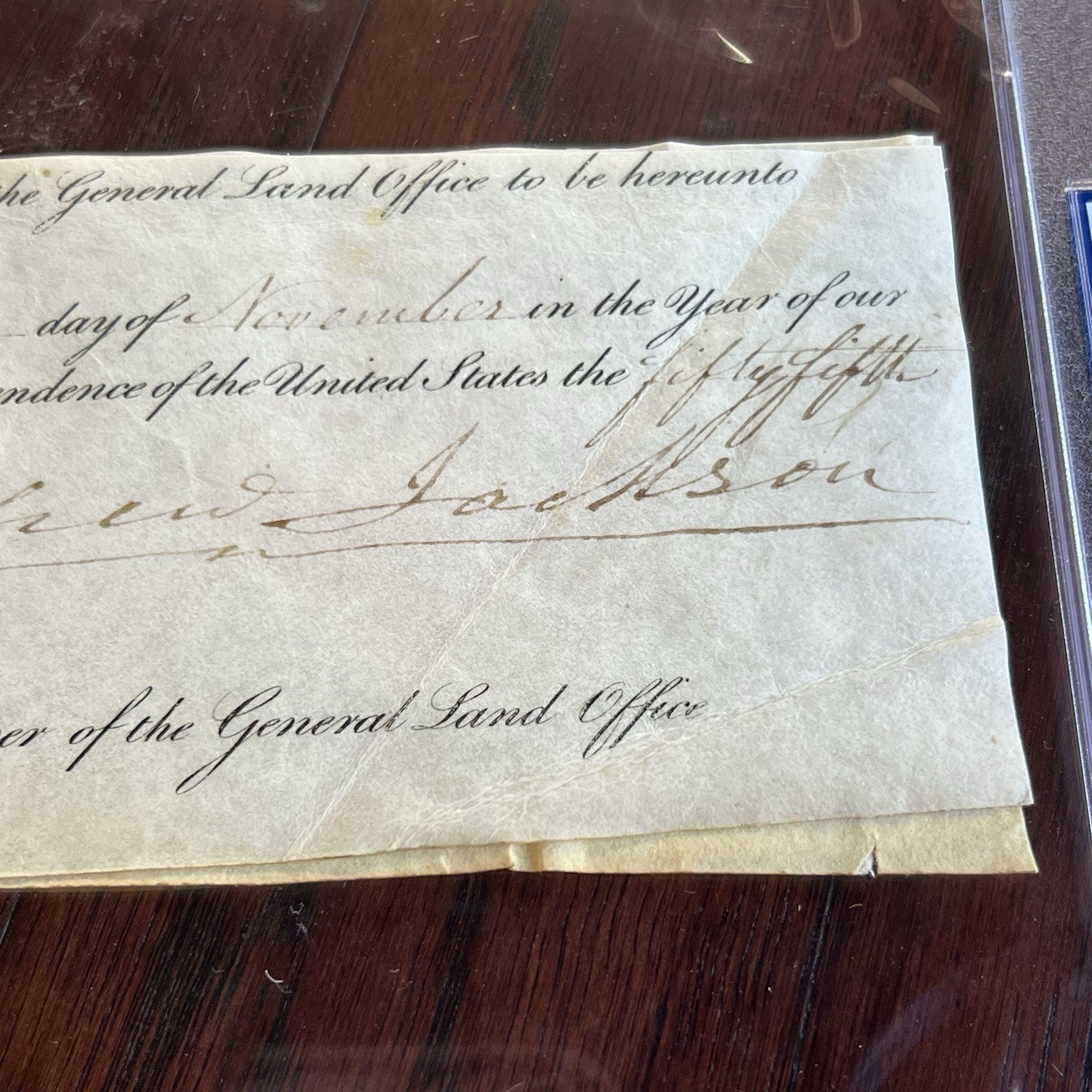 ANDREW JACKSON * PSA * Autograph Cut LAND GRANT Signed as President Signature