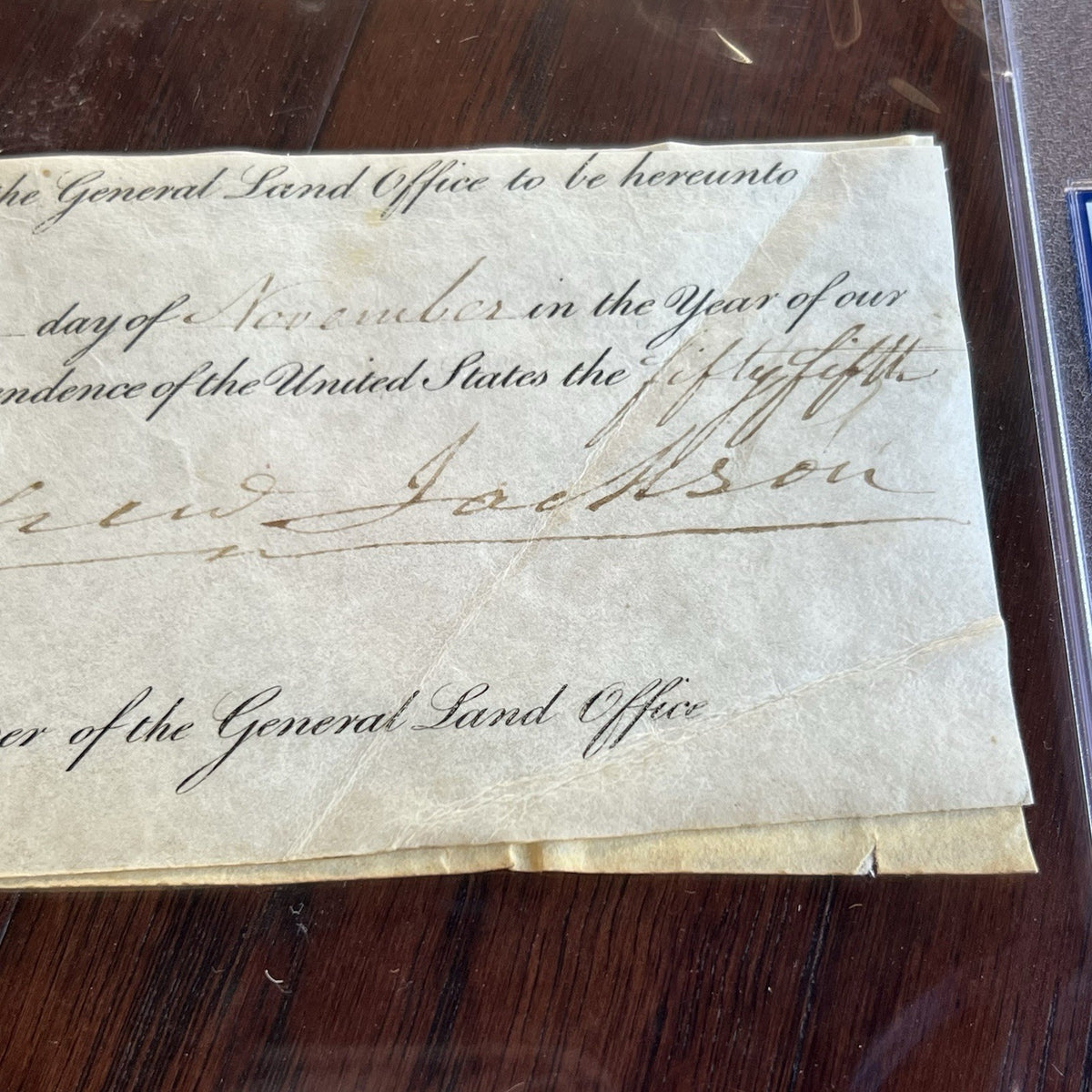 ANDREW JACKSON * PSA * Autograph Cut LAND GRANT Signed as President Signature