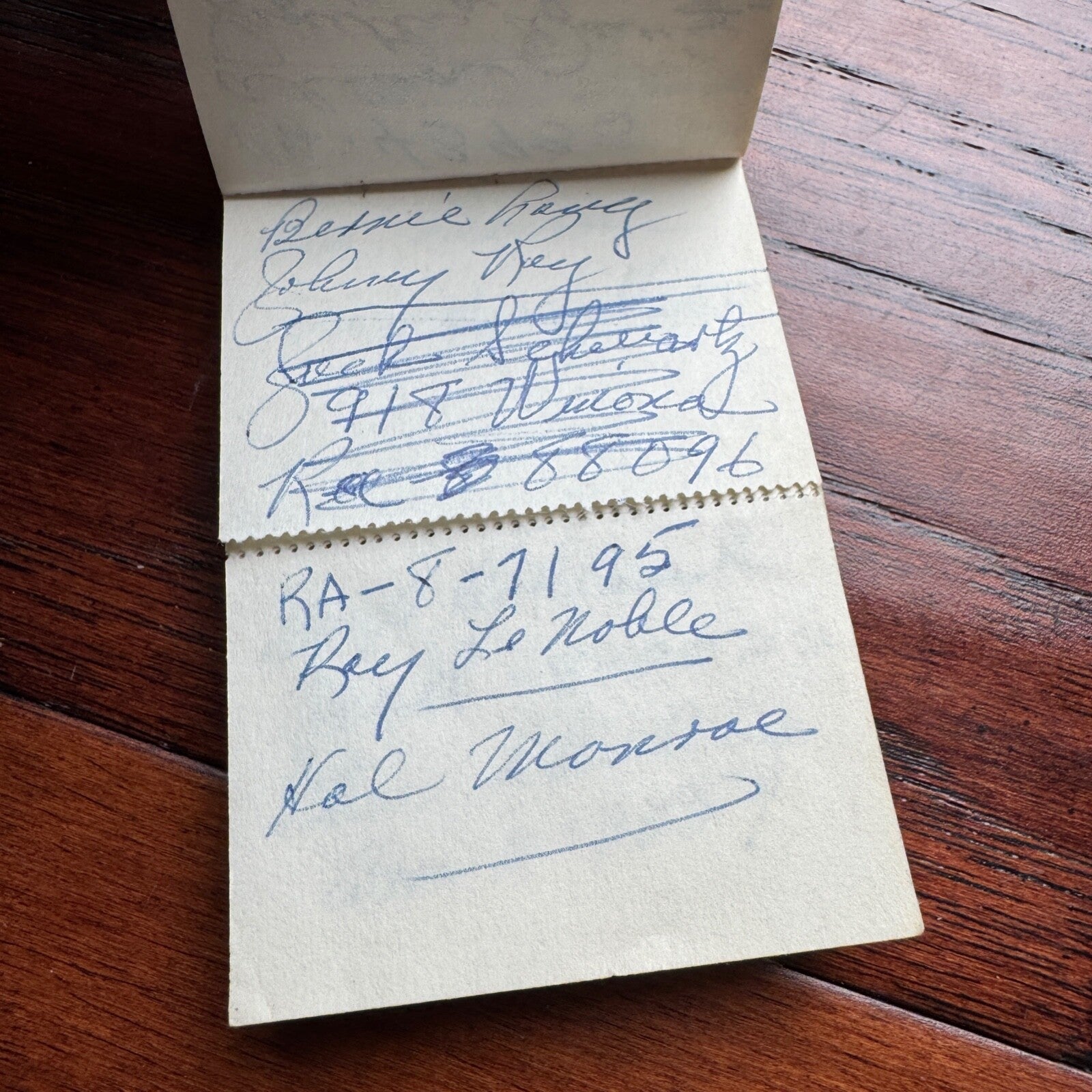 JACK RUBY * BAS * Oswald Shooter Mini HANDWRITTEN NOTEPAD * not Autograph Signed