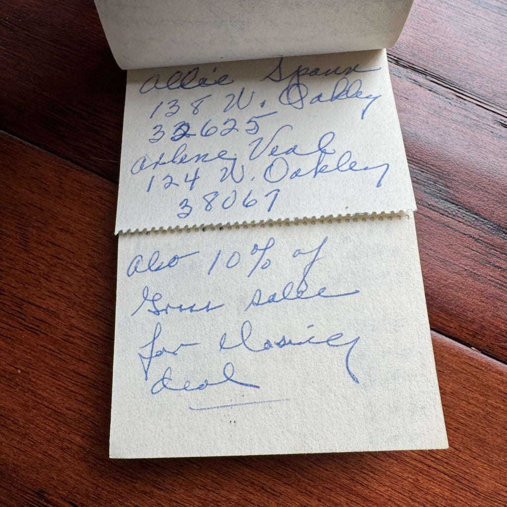 JACK RUBY * BAS * Oswald Shooter Mini HANDWRITTEN NOTEPAD * not Autograph Signed