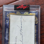 HERBERT HOOVER * Leaf * PEARL CUTS Autograph Cut Signature Signed Slab