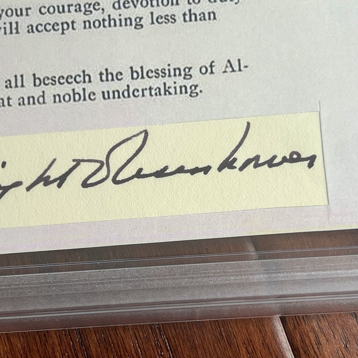 DWIGHT D. EISENHOWER * PSA * Autograph Custom Card D Day Orders Signed * WWII