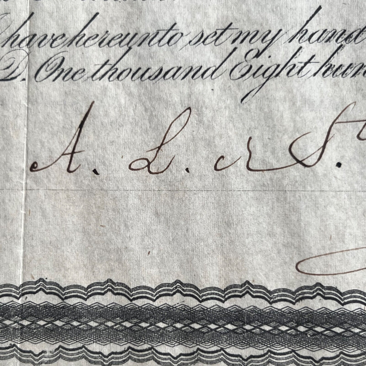 ANTONIO LOPEZ DE SANTA ANNA * PSA/DNA * Autograph Bond Certificate Signed Alamo