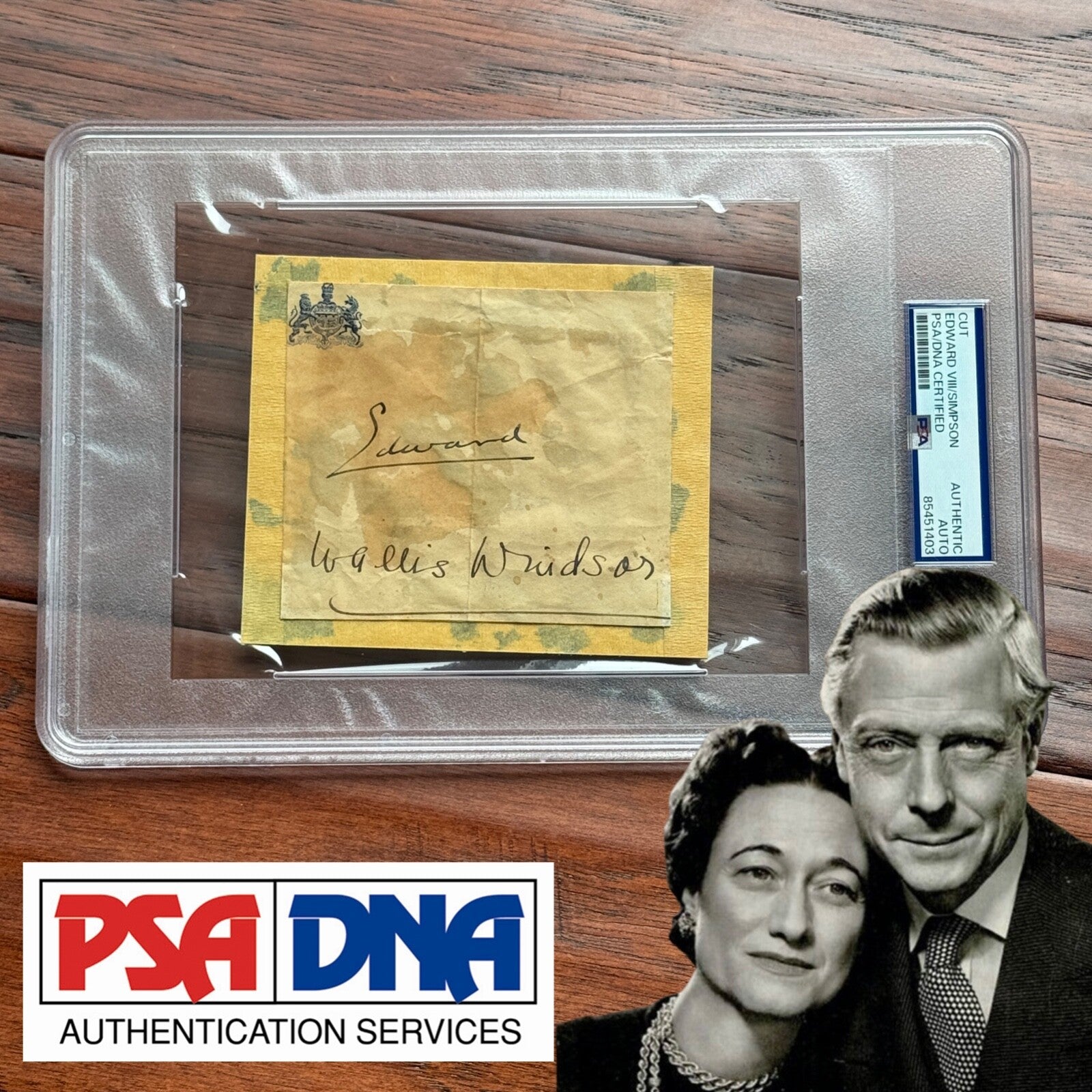 WINDSOR * PSA * Duke & Duchess Autograph BUCKINGHAM PALACE Signed * Edward VIII