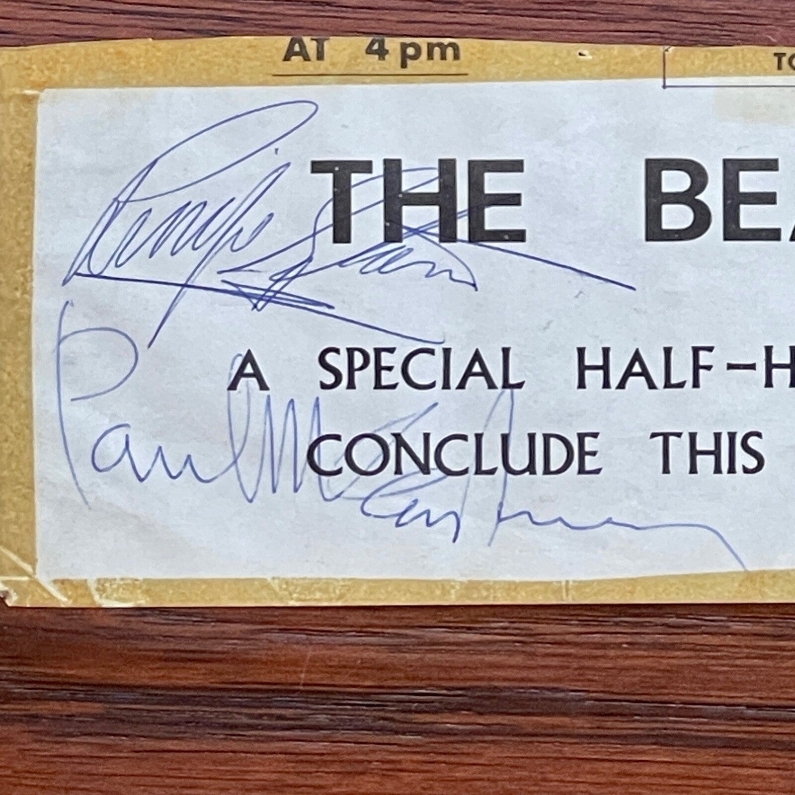 PAUL McCARTNEY + RINGO * JSA * Beatles AUTOGRAPH Cut Signatures SIGNED