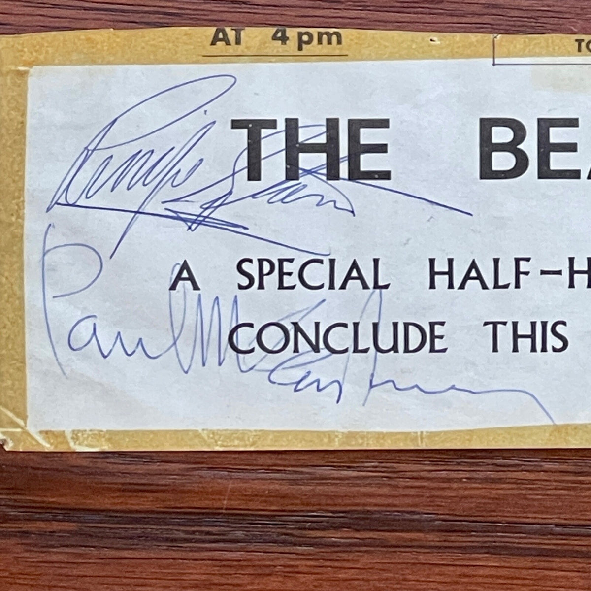 PAUL McCARTNEY + RINGO * JSA * Beatles AUTOGRAPH Cut Signatures SIGNED