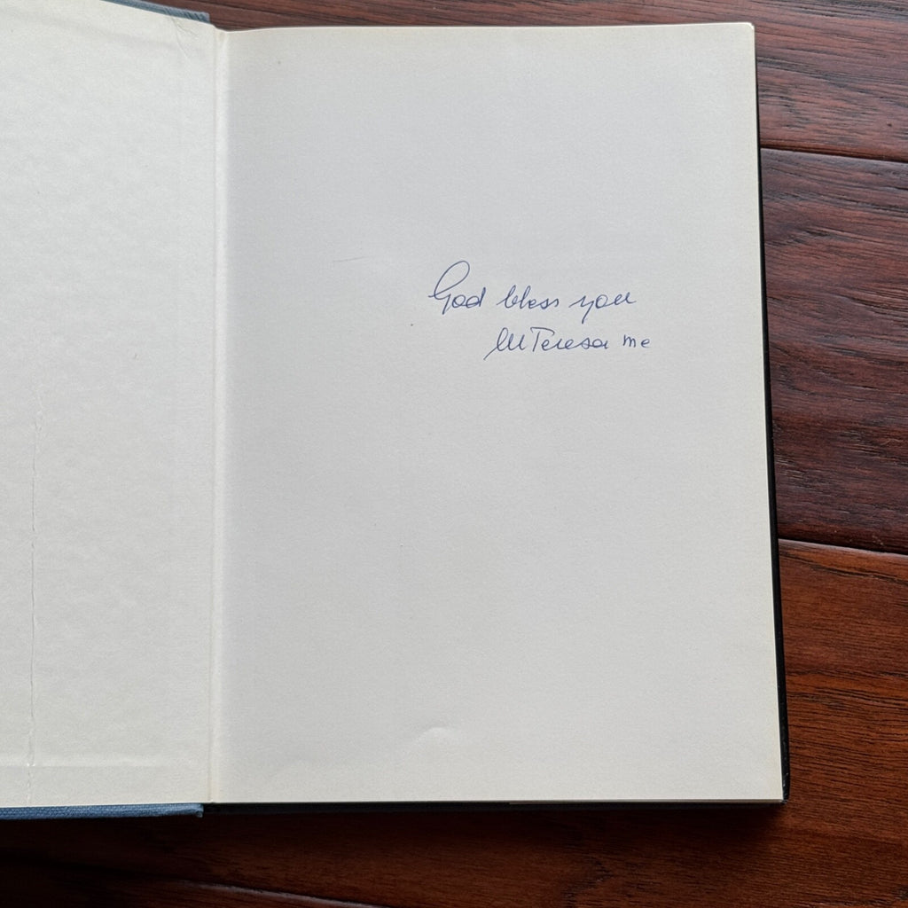 MOTHER TERESA * JSA *  1st Ed. Book Autograph BIOGRAPHY Signed * Catholic Saint