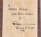 ROBERT RIPLEY * PSA * GEM MINT 10 Autograph Signed * Believe It or Not!