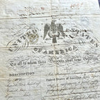 JAMES BUCHANAN * PSA * Autograph American Eagle Vignette Passport Signed