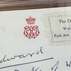 Edward VIII * PSA * Duke & Duchess of Windsor Autograph BUCKINGHAM PALACE Signed