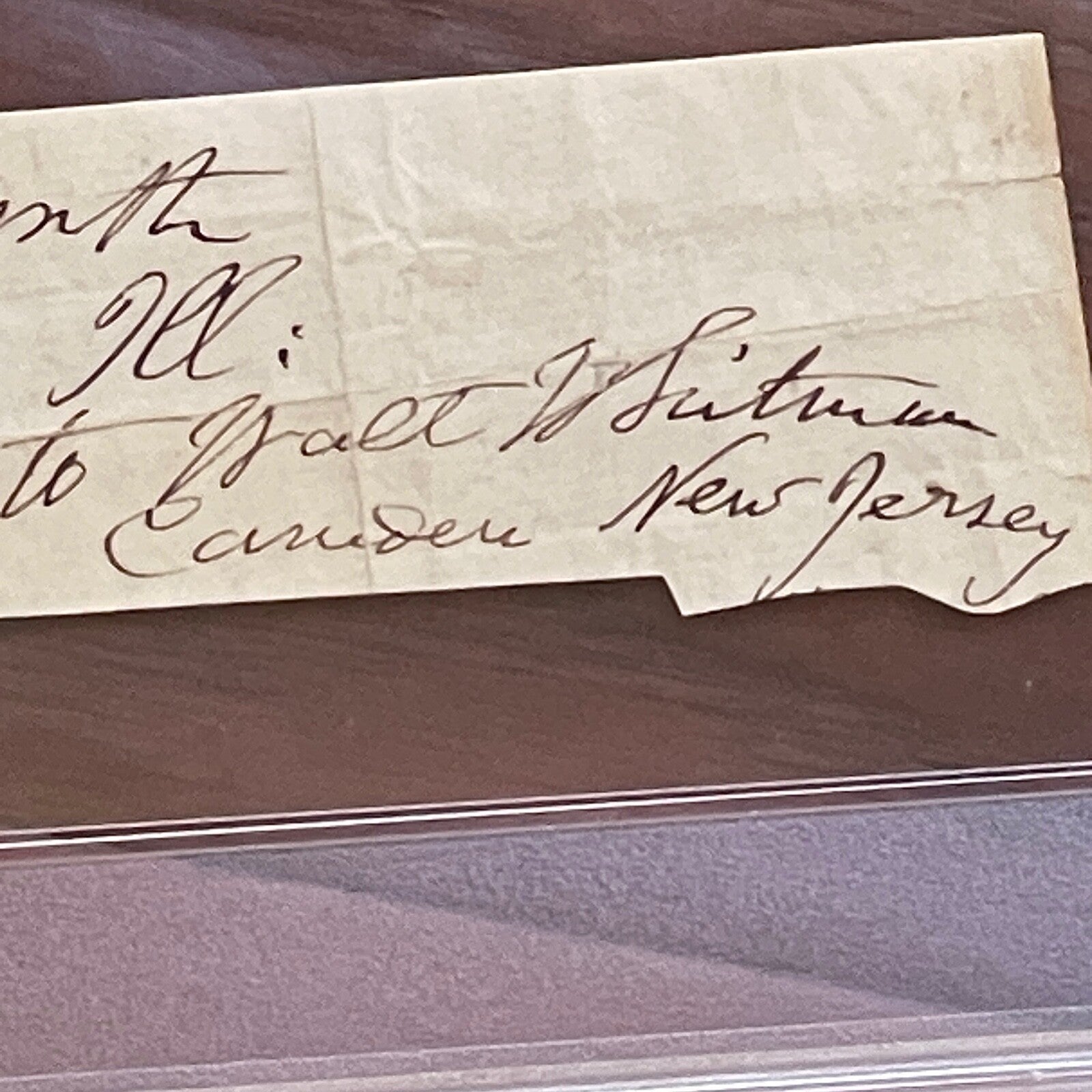 WALT WHITMAN * PSA/DNA * Autograph CUT SIGNATURE Signed * "Leaves of Grass" POET