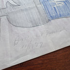 SALLY RIDE * Ride Estate Signed COA * Childhood DODGERS Drawing EX: Smithsonian