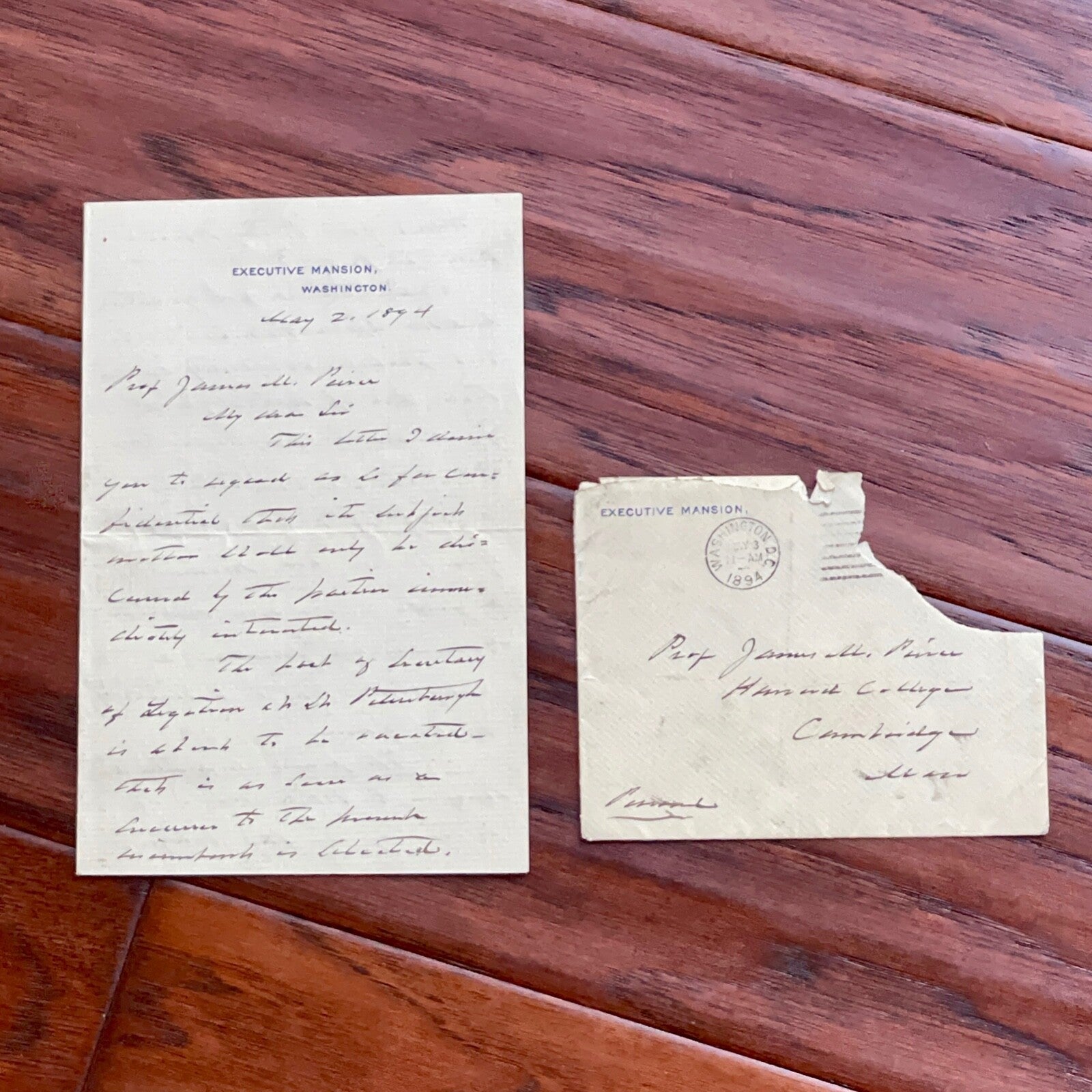 GROVER CLEVELAND * PSA * as PRESIDENT Autograph EXECUTIVE MANSION Letter Signed