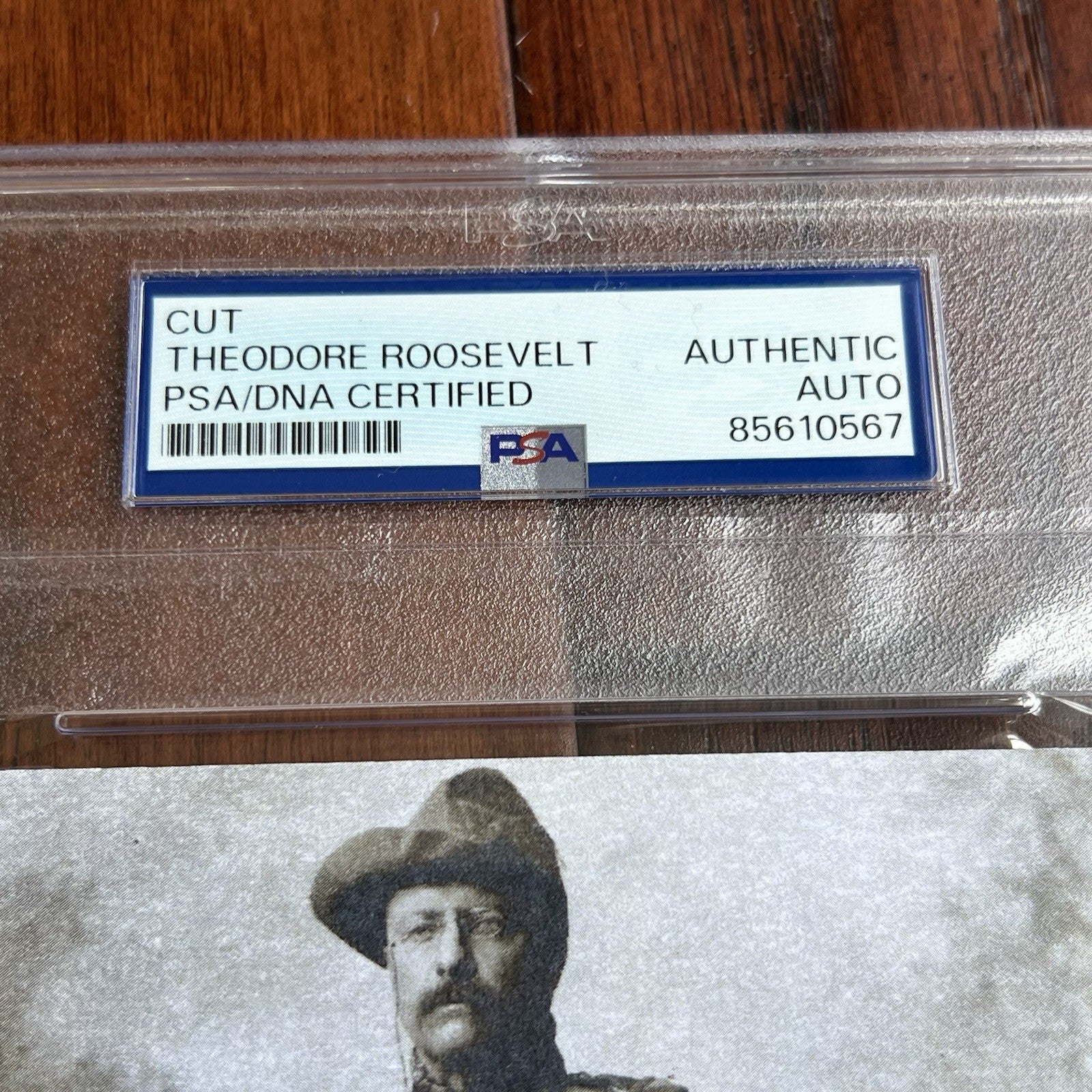 THEODORE ROOSEVELT * PSA * Autograph Cut FULL SIGNATURE Rough Rider Card Signed