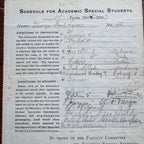 WOODROW WILSON  * JSA * Autograph PRINCETON Academic Schedule SIGNED 2x