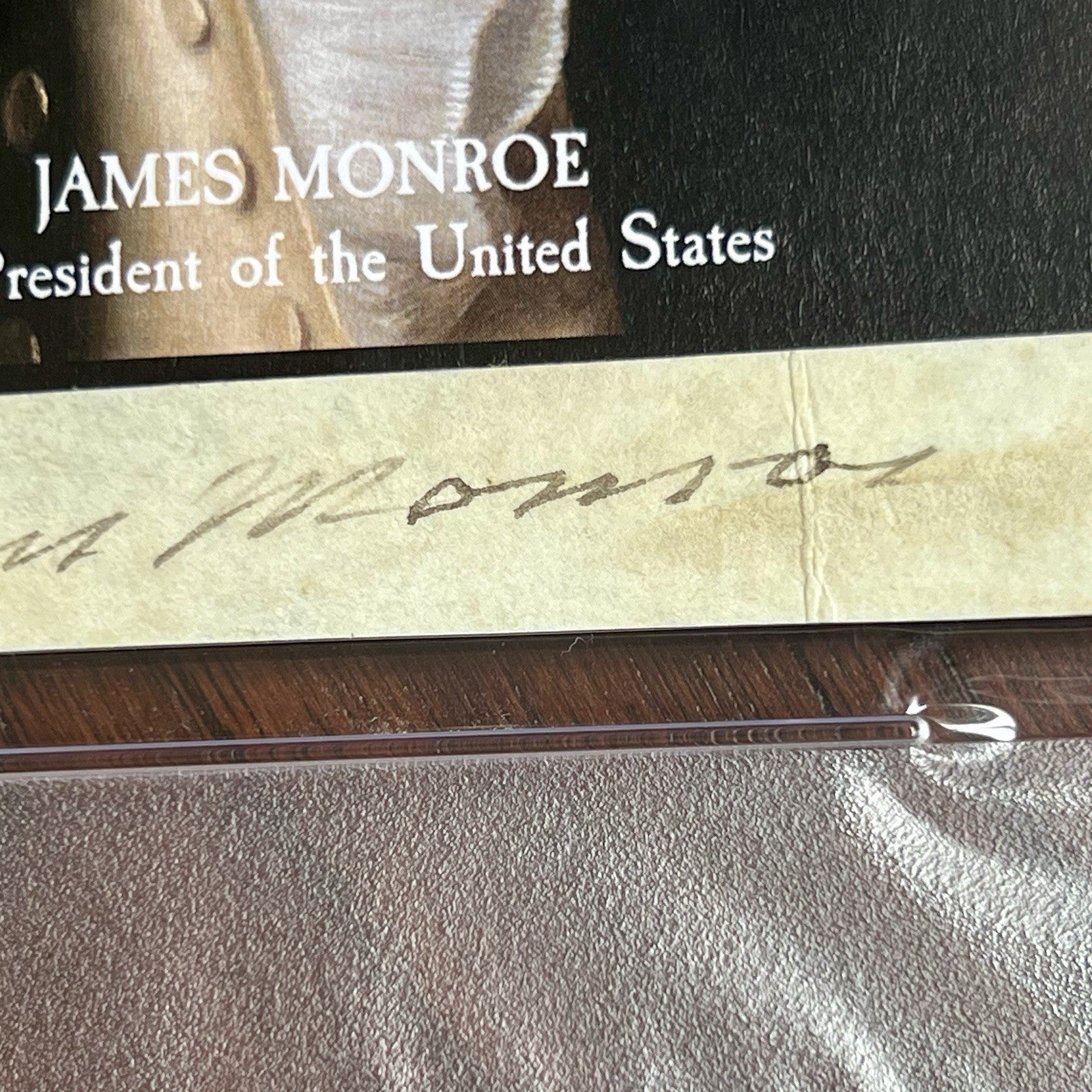 JAMES MONROE * PSA * Autograph Cut Signature CUSTOM CARD Signed