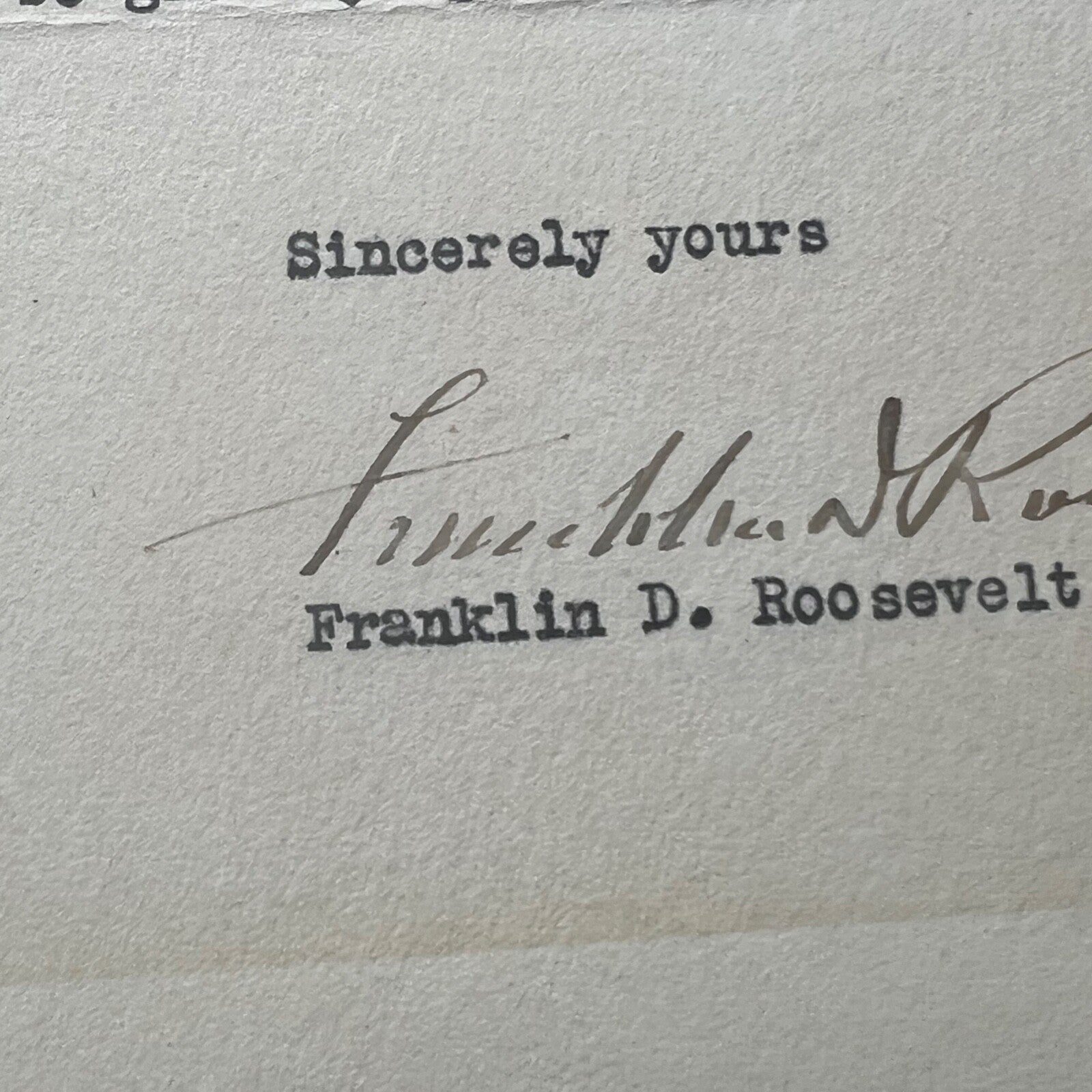 FRANKLIN D. ROOSEVELT * BAS * FDR Autograph Letter Signed * RE: Herbert Hoover