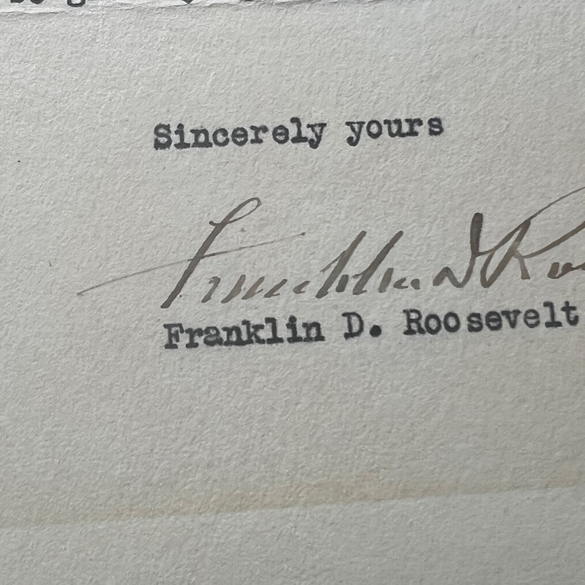 FRANKLIN D. ROOSEVELT * BAS * FDR Autograph Letter Signed * RE: Herbert Hoover
