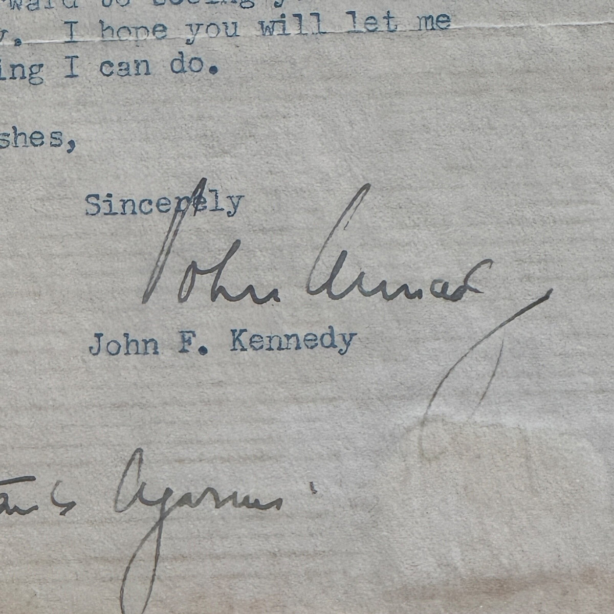 JOHN F. KENNEDY * PSA * Congress AUTOGRAPH "Republican Sweep" Letter SIGNED