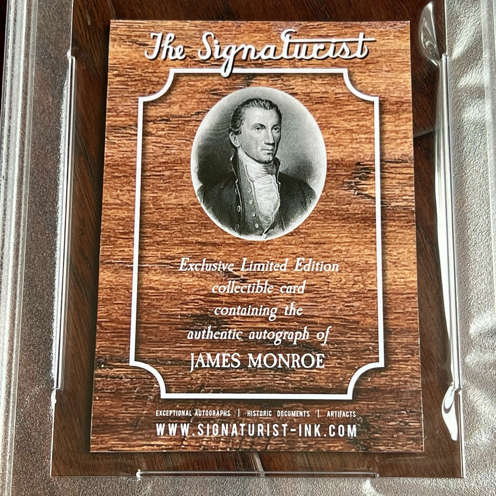 JAMES MONROE * PSA * Autograph Cut Signature CUSTOM CARD Signed