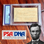ABRAHAM LINCOLN * PSA * Autograph Note Signed ONE DAY AFTER RE-ELECTION 1864