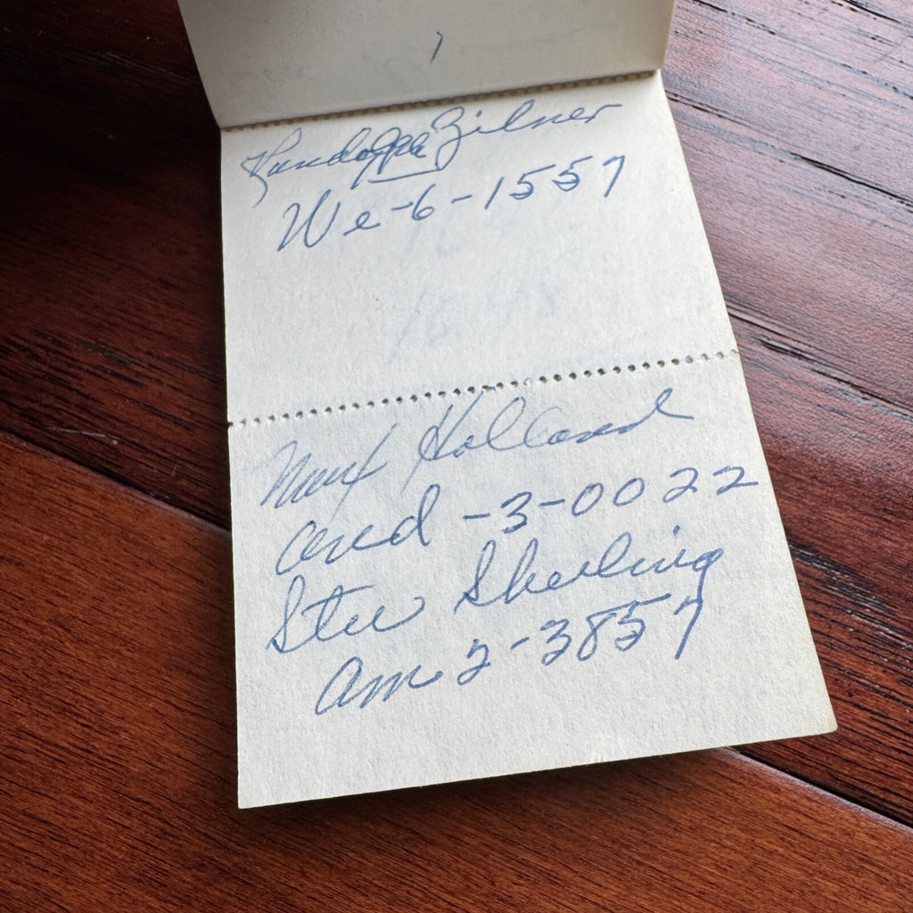 JACK RUBY * BAS * Oswald Shooter Mini HANDWRITTEN NOTEPAD * not Autograph Signed