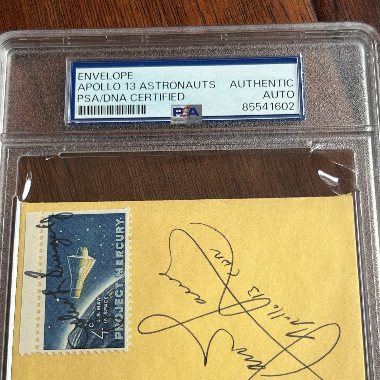 APOLLO 13 * PSA * CREW SIGNED Autograph COMMEMORATIVE Jack Swigert James Lovell