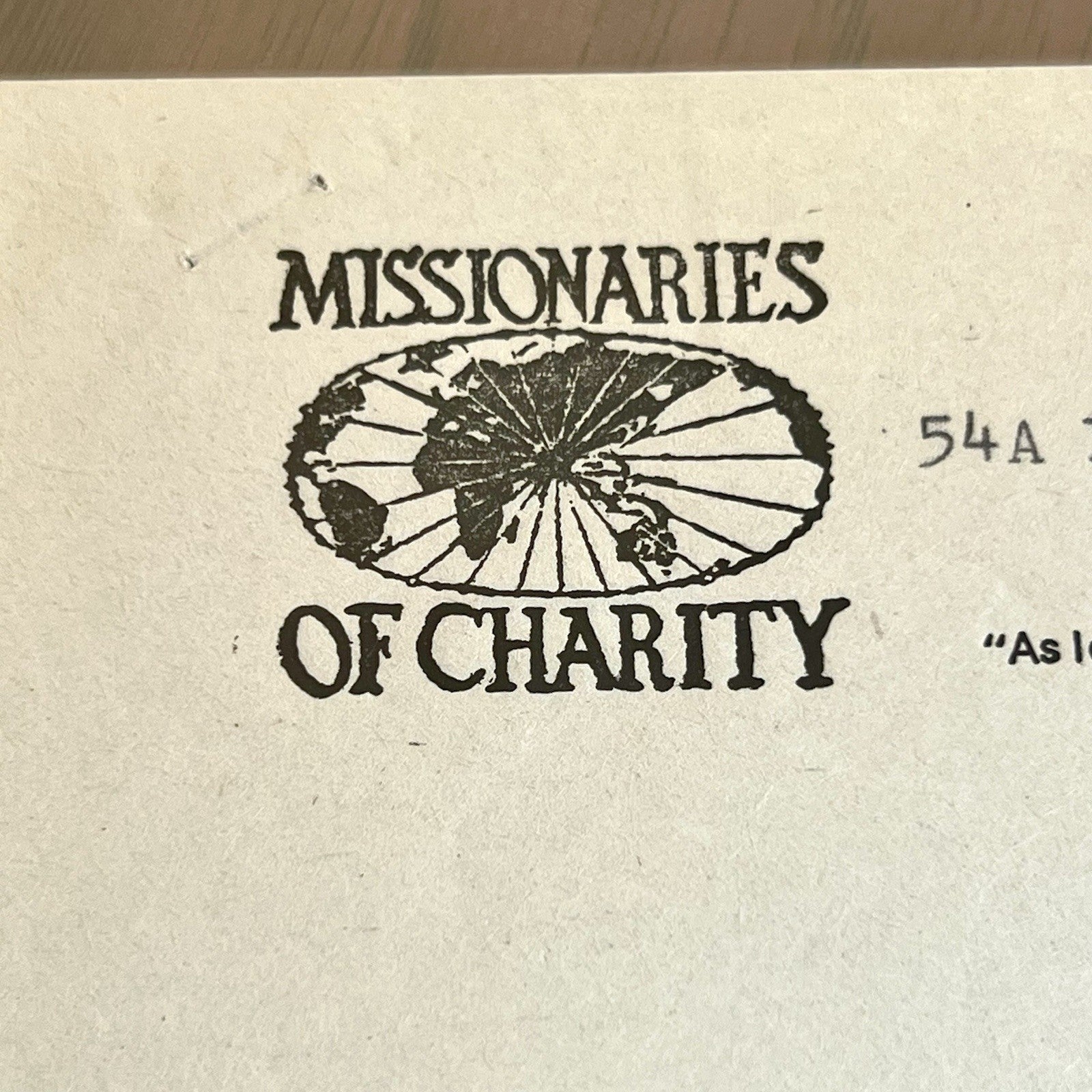 MOTHER TERESA * PSA * Autograph MISSIONARIES Letter SIGNED * Catholic SAINT