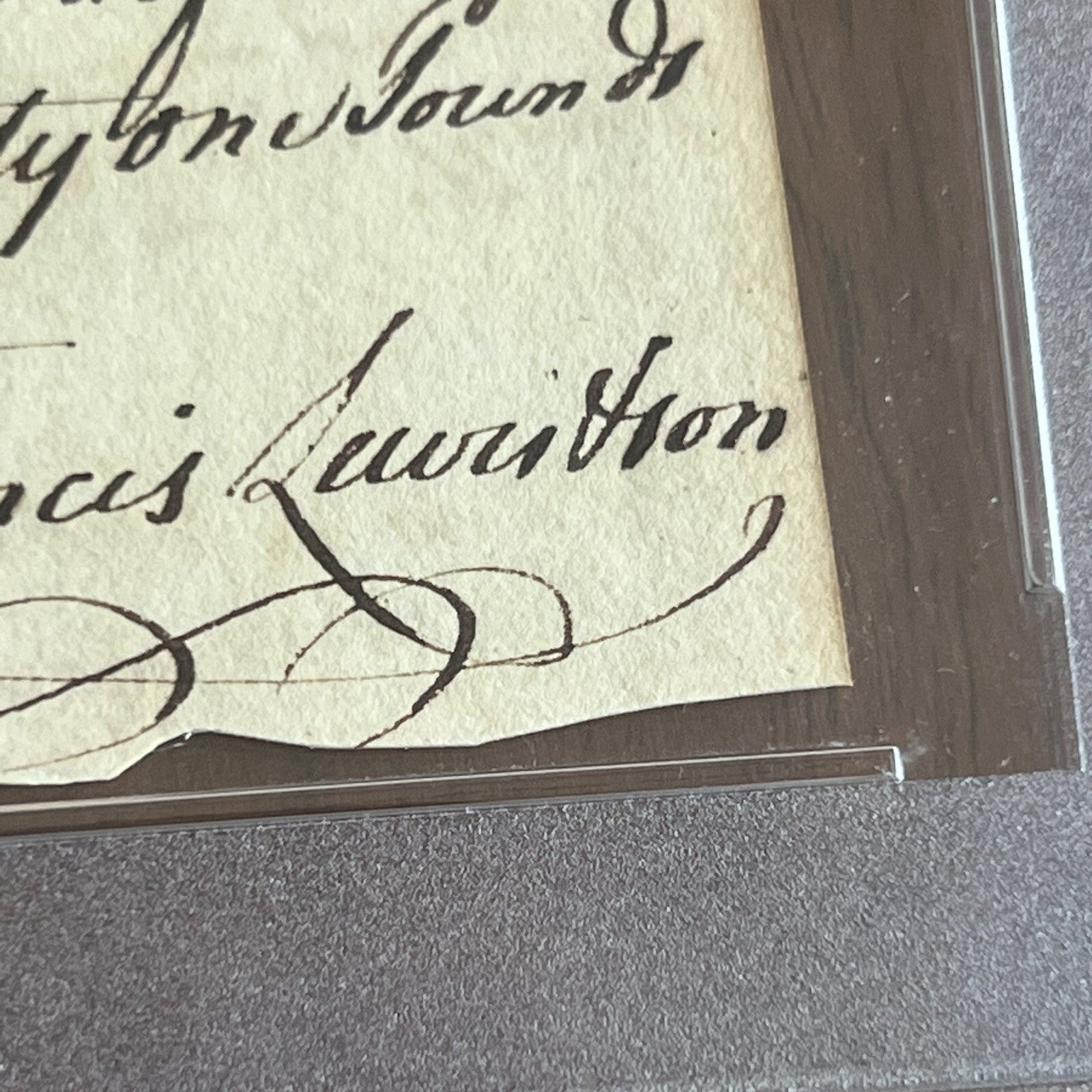 FRANCIS LEWIS * PSA * Autograph Cut Signed * DECLARATION Independence Signer