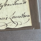 FRANCIS LEWIS * PSA * Autograph Cut Signed * DECLARATION Independence Signer