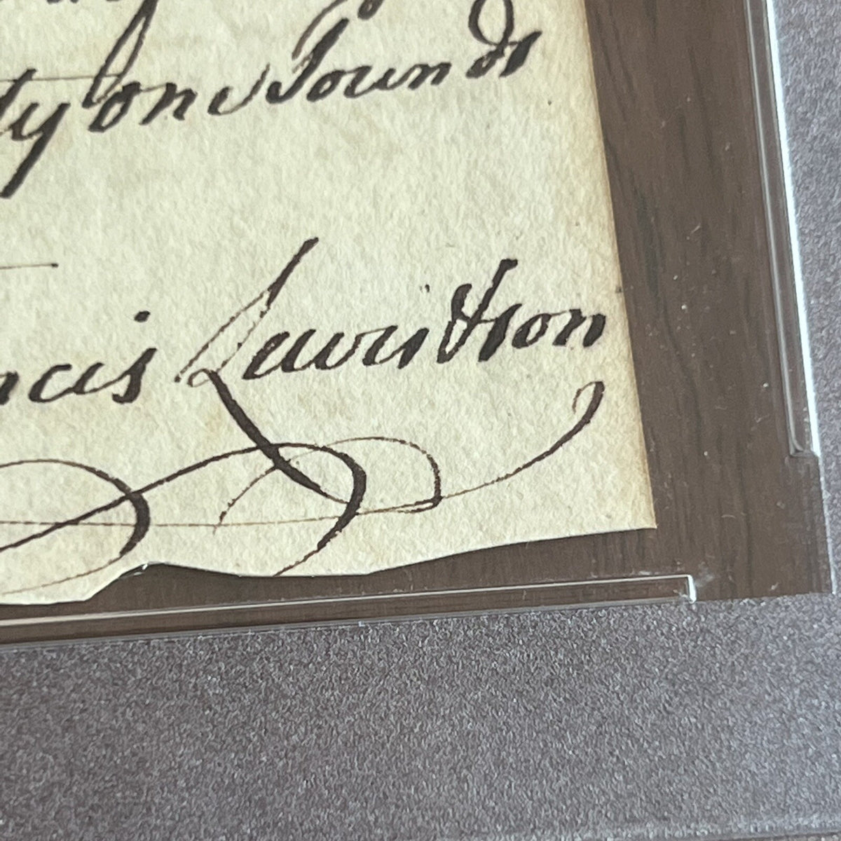 FRANCIS LEWIS * PSA * Autograph Cut Signed * DECLARATION Independence Signer