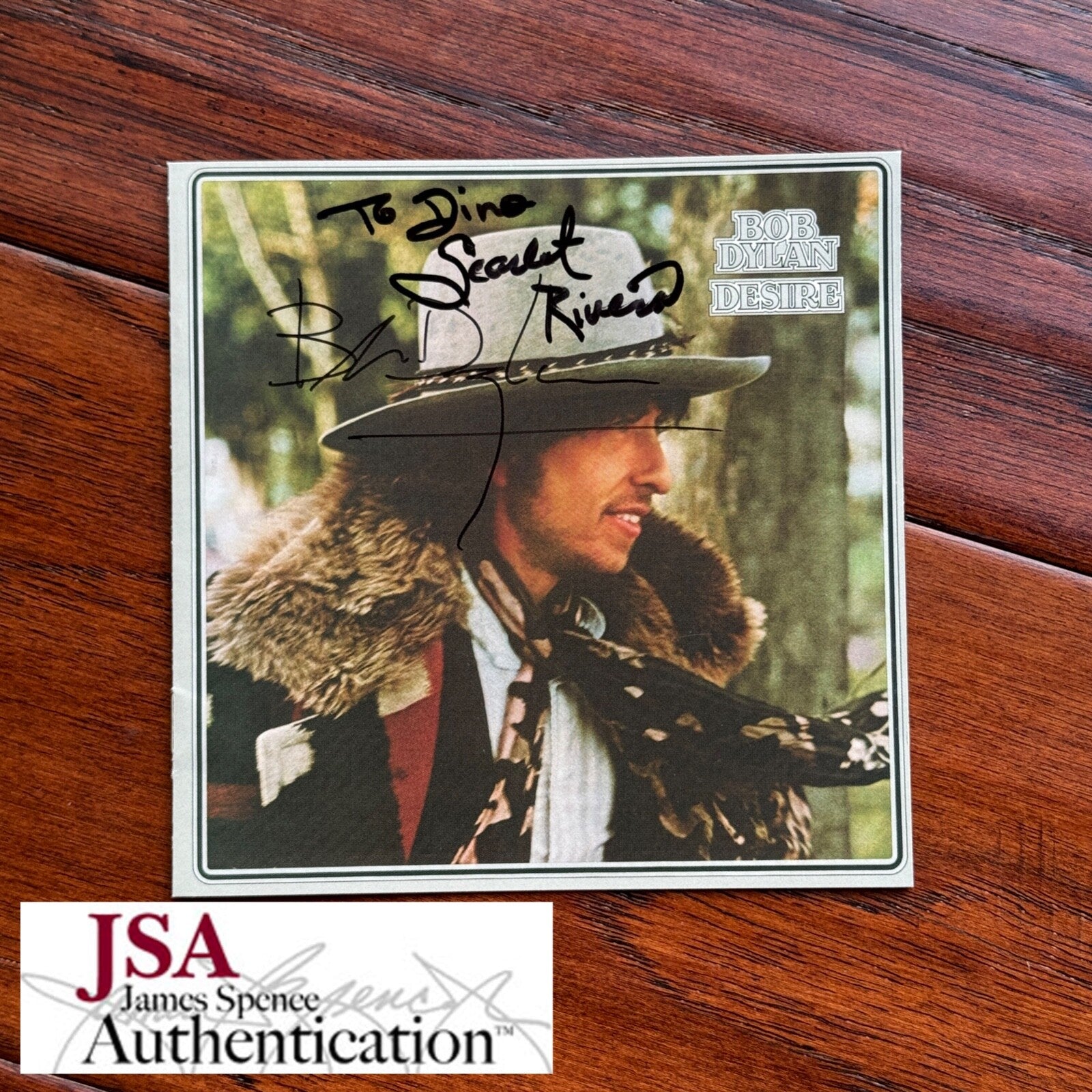 BOB DYLAN * JSA * Autograph "DESIRE" CD Cover Signed * Scarlet Rivera