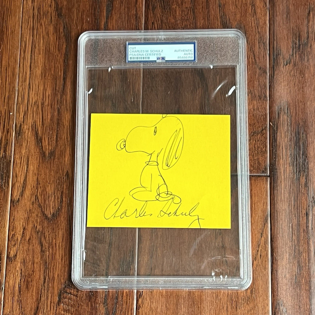 CHARLES M SCHULZ * PSA * Autograph SNOOPY Hand-Drawn Artwork Signed * PEANUTS
