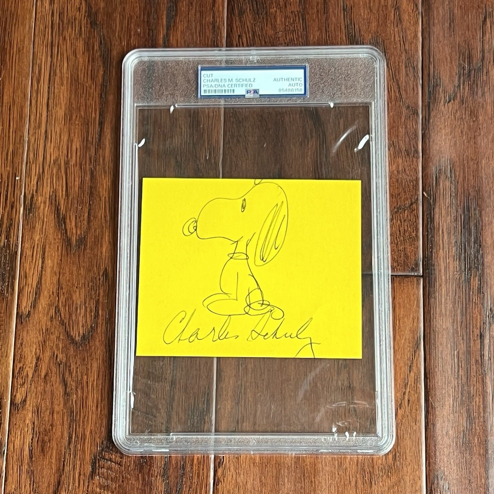 CHARLES M SCHULZ * PSA * Autograph SNOOPY Hand-Drawn Artwork Signed * PEANUTS