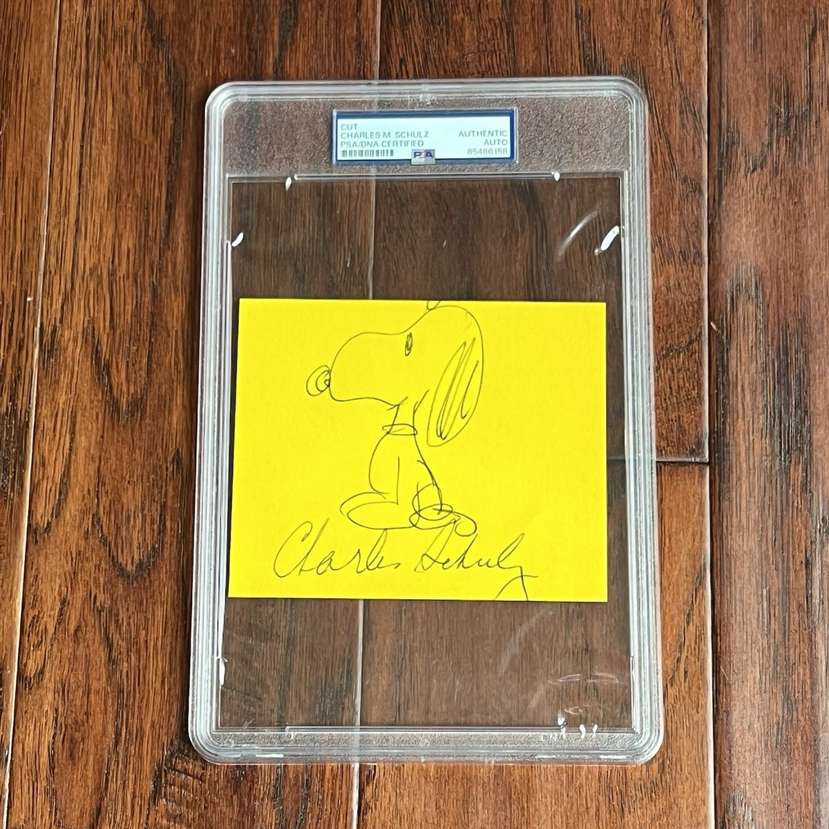 CHARLES M SCHULZ * PSA * Autograph SNOOPY Hand-Drawn Artwork Signed * PEANUTS